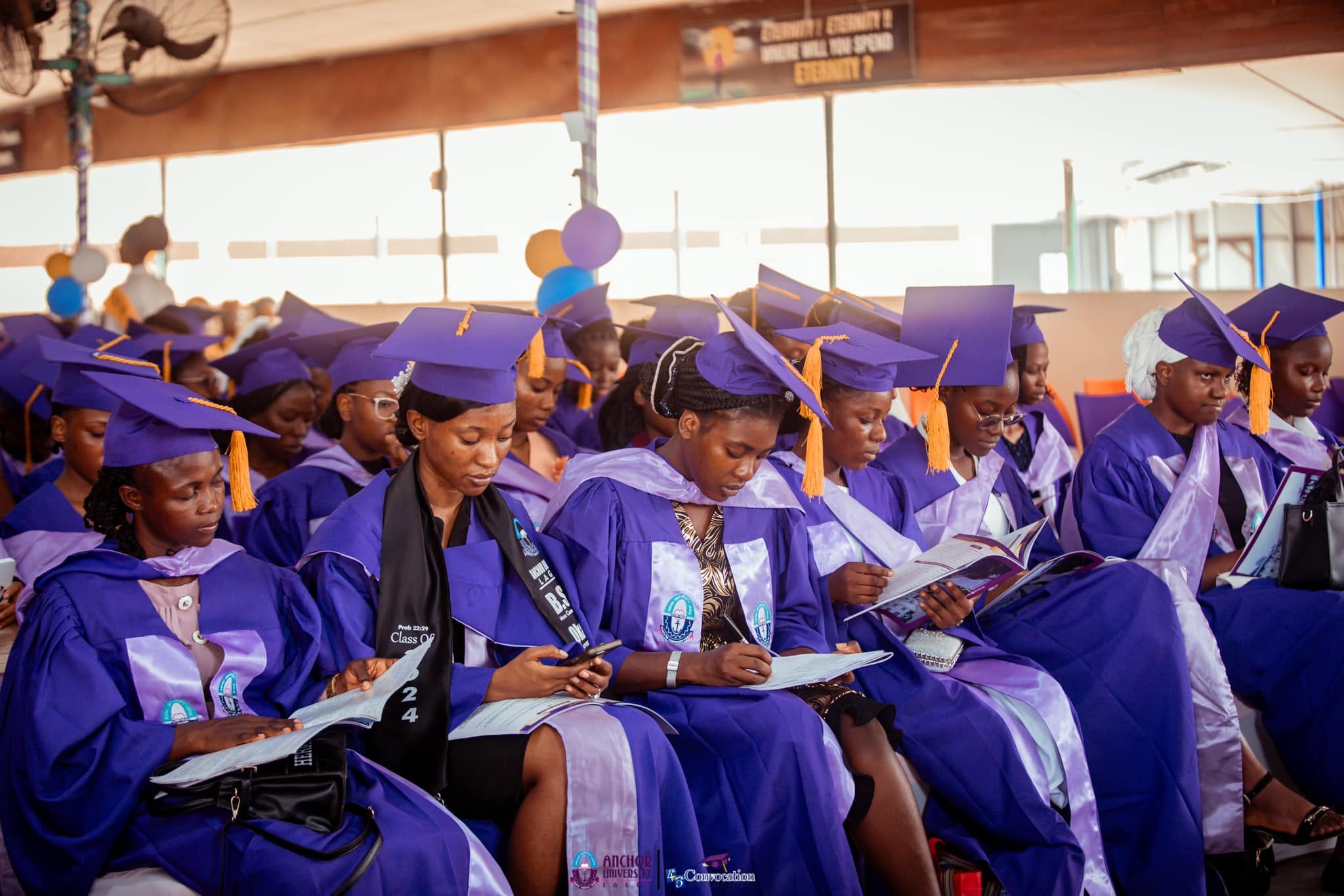 Anchor University top-up degree students in class