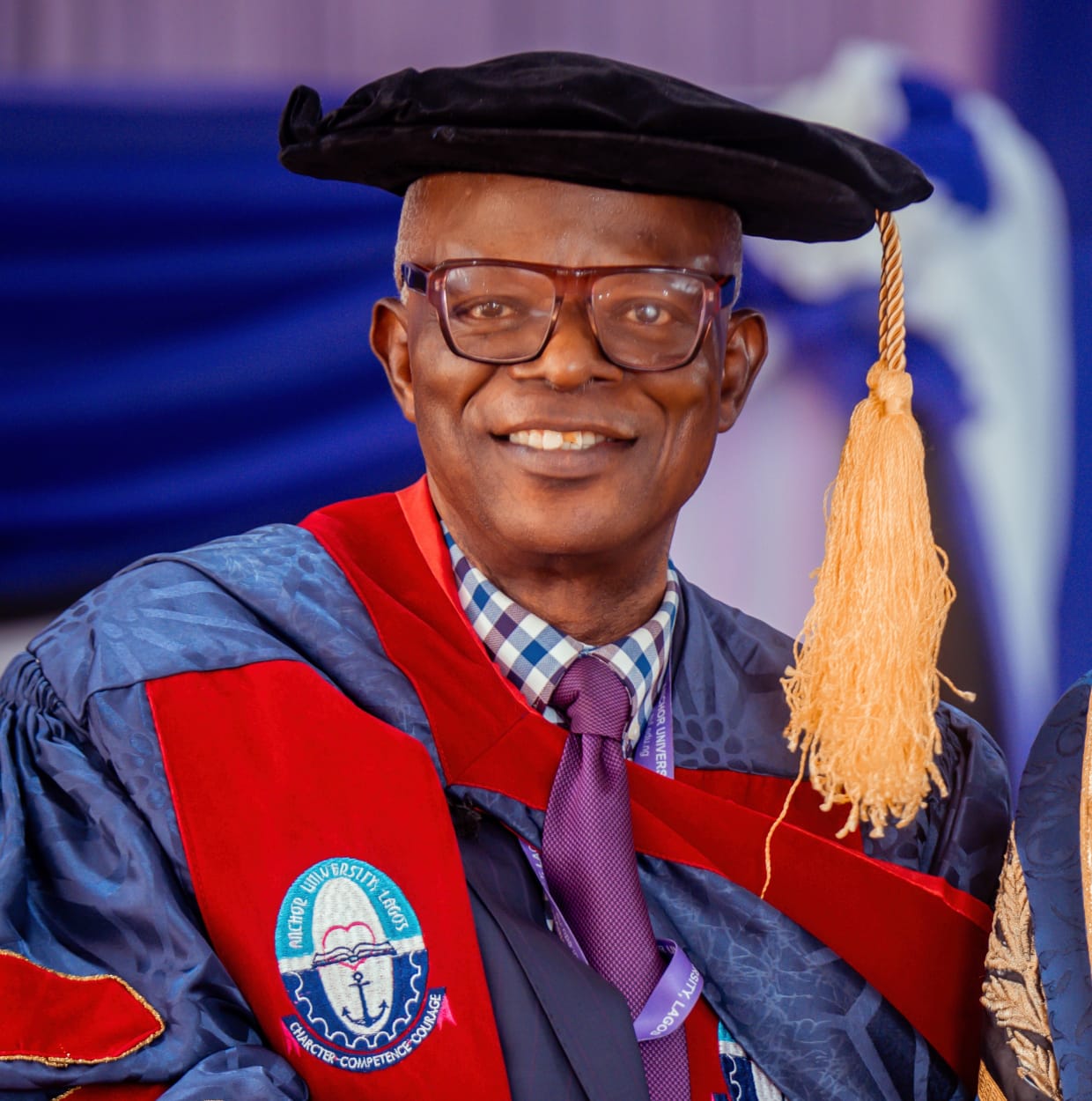 Anchor University Vice-Chancellor in academic regalia