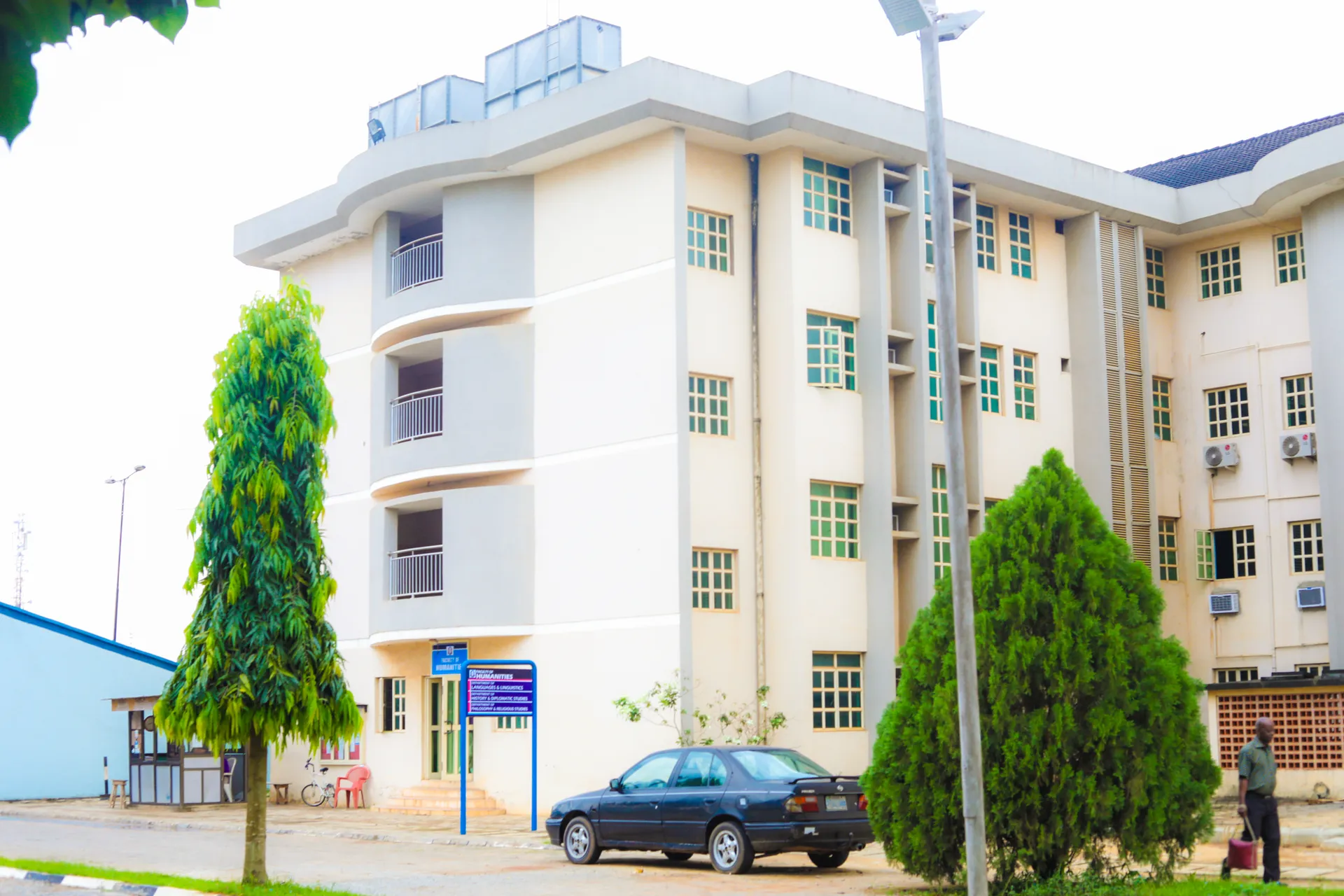 Exterior of a multi-storey campus building