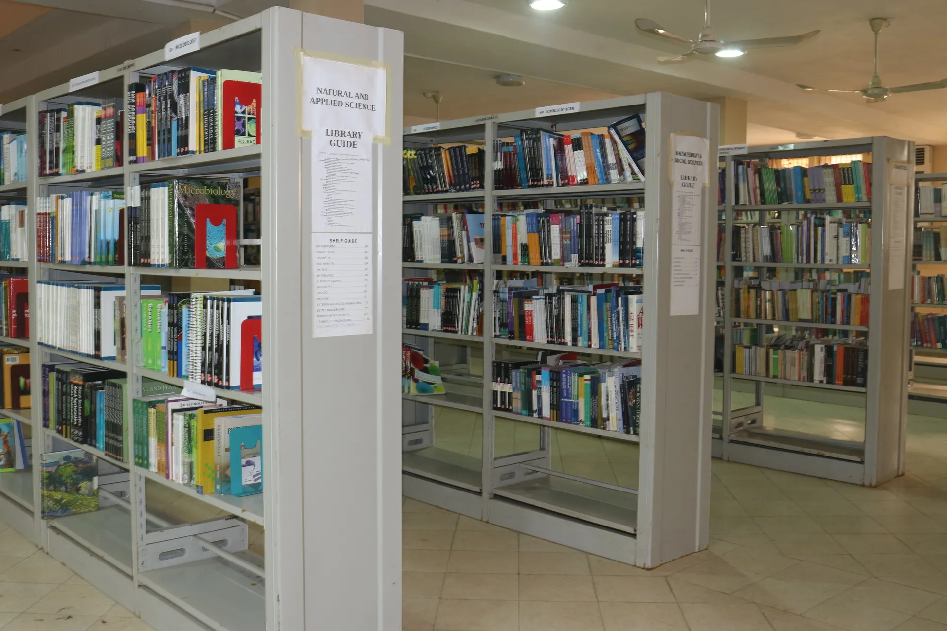 Library shelving and book collections