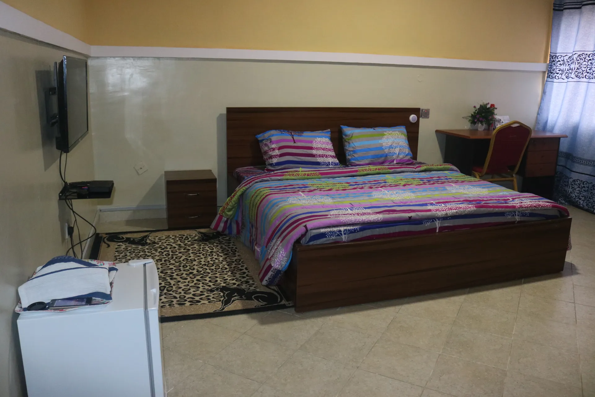 Bedroom inside the university guest house