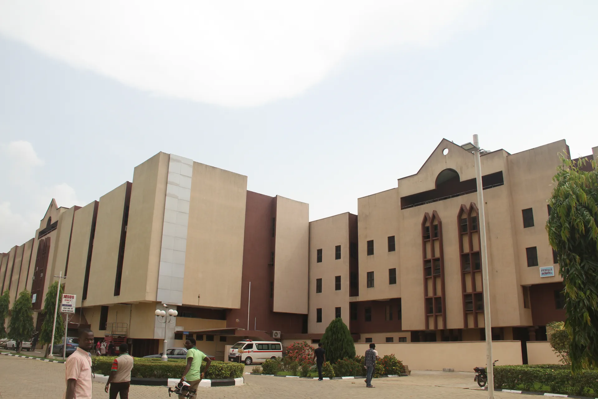 Another view of a campus building and forecourt