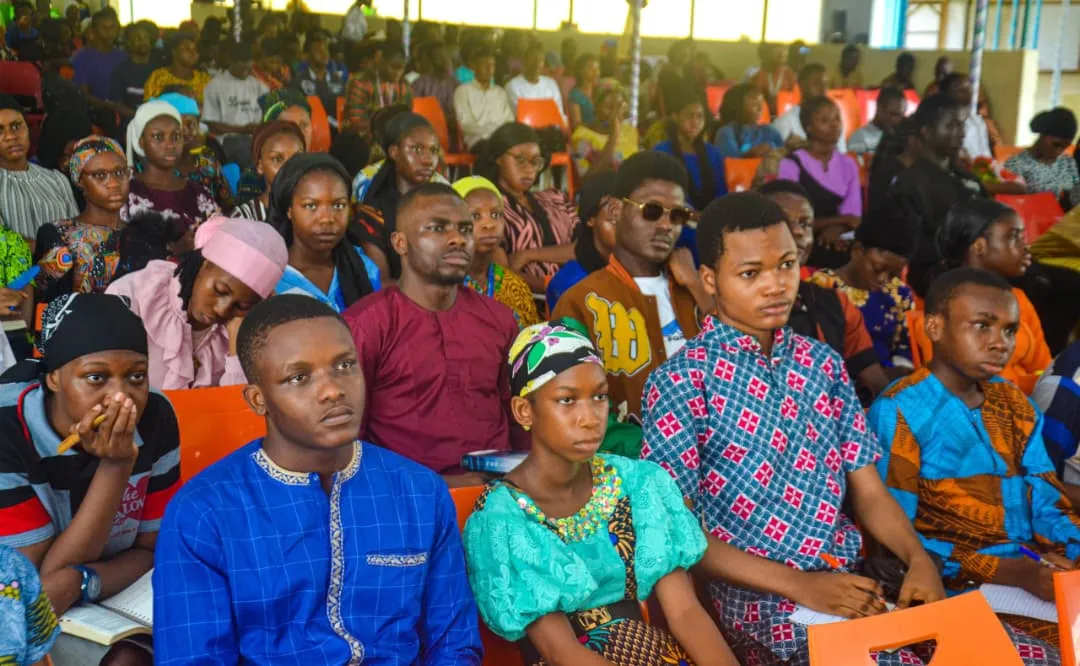 Students seated together during chapel worship