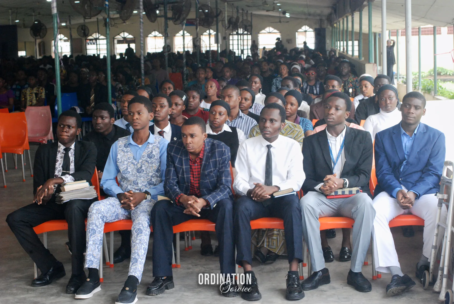 Students seated in the Anchor University chapel