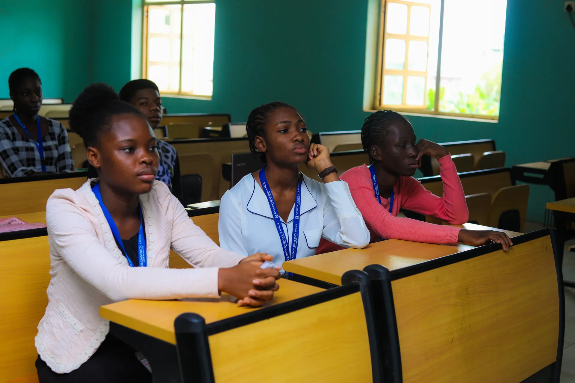 Students listening during a classroom lesson